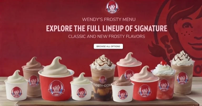 Wendy's Frosty Menu