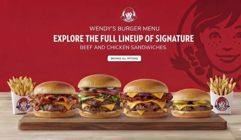 Wendy's Burger Menu