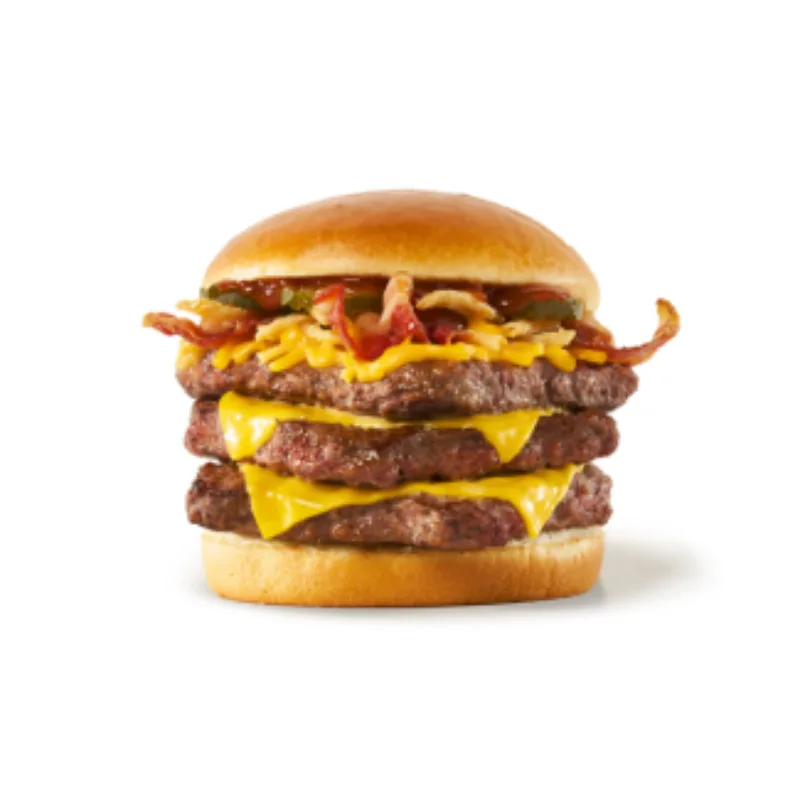 BBQ Bacon Melt Triple Cheeseburger