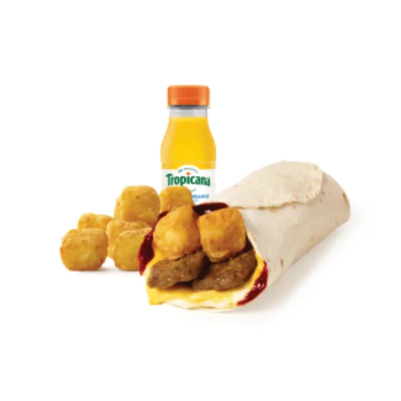 Sausage Breakfast Wrap Combo, HP Brown Sauce