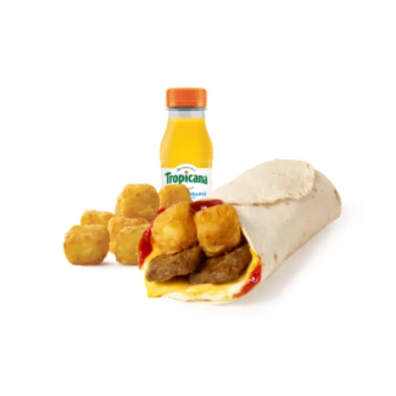 Sausage Breakfast Wrap Combo, Heinz Ketchup