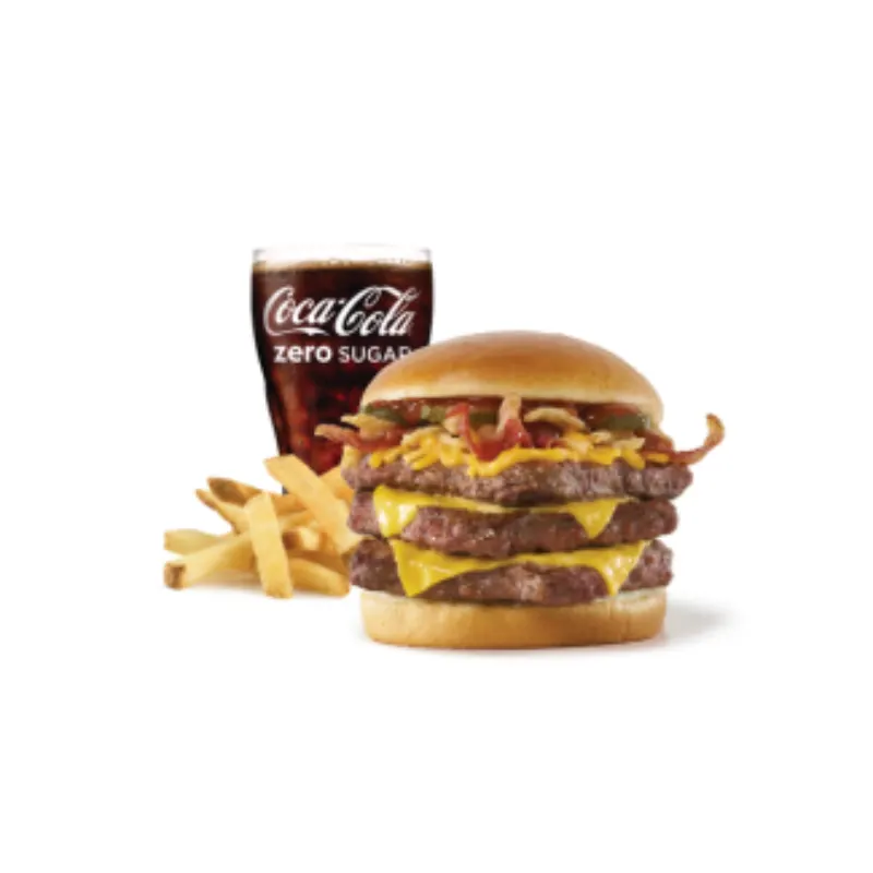 BBQ Bacon Melt Cheeseburger Tripple Combo